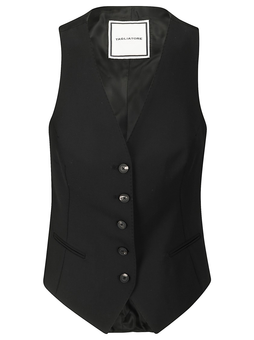 Tagliatore Giselle Vest In Black