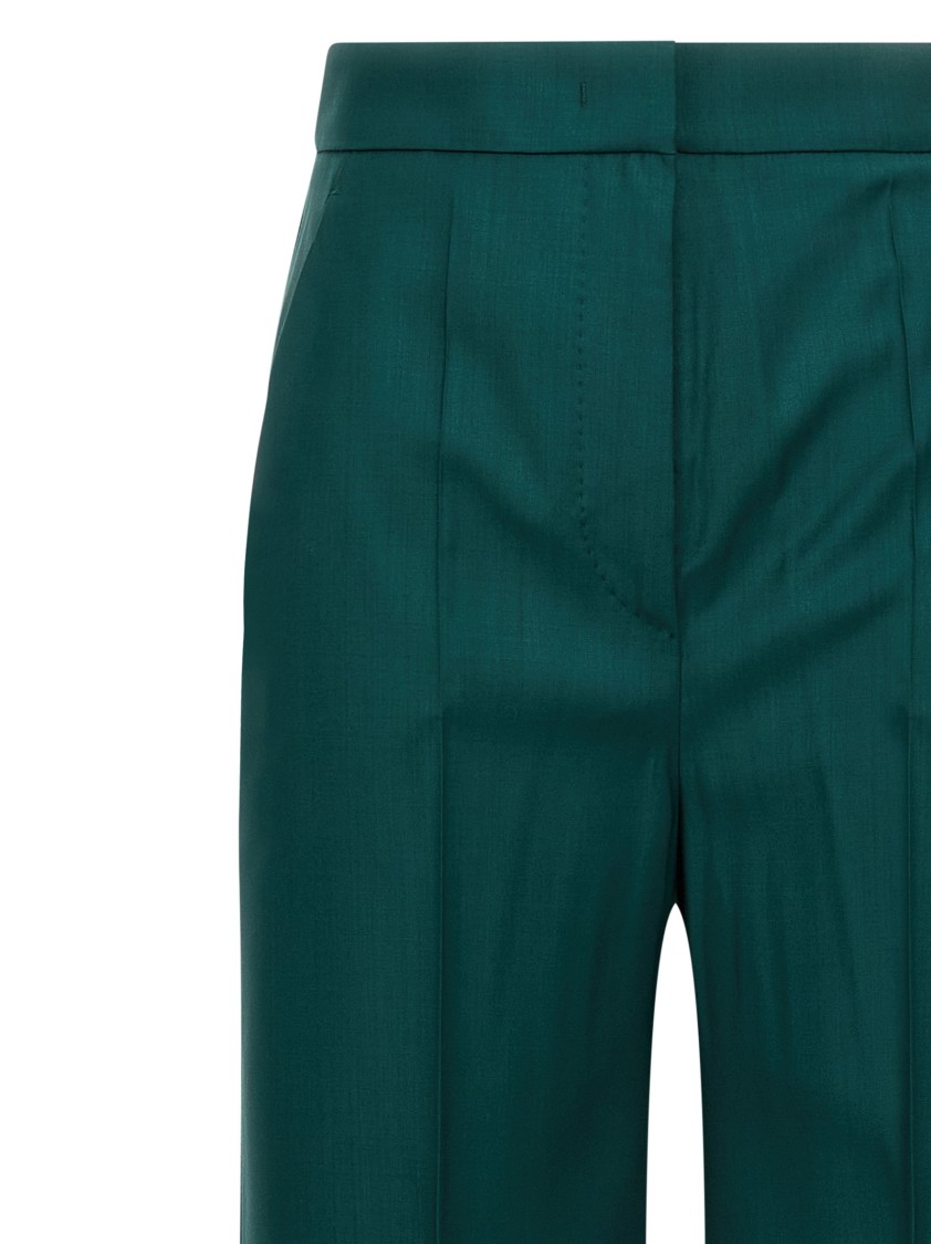Max Mara High Waist Wide-leg Trousers With Belt Loops In Black