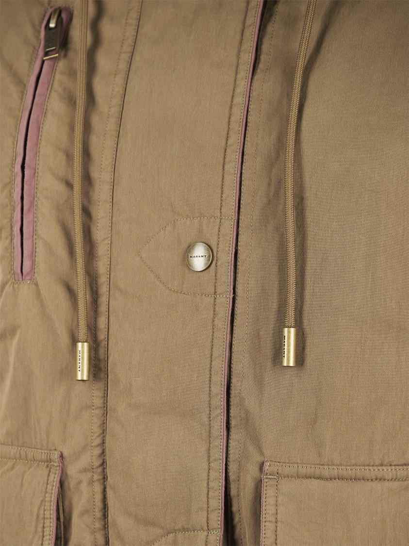 Isabel Marant Étoile Isabel Marant Etoile Khaki Cotton Blend Desha Padded Jacket In Brown