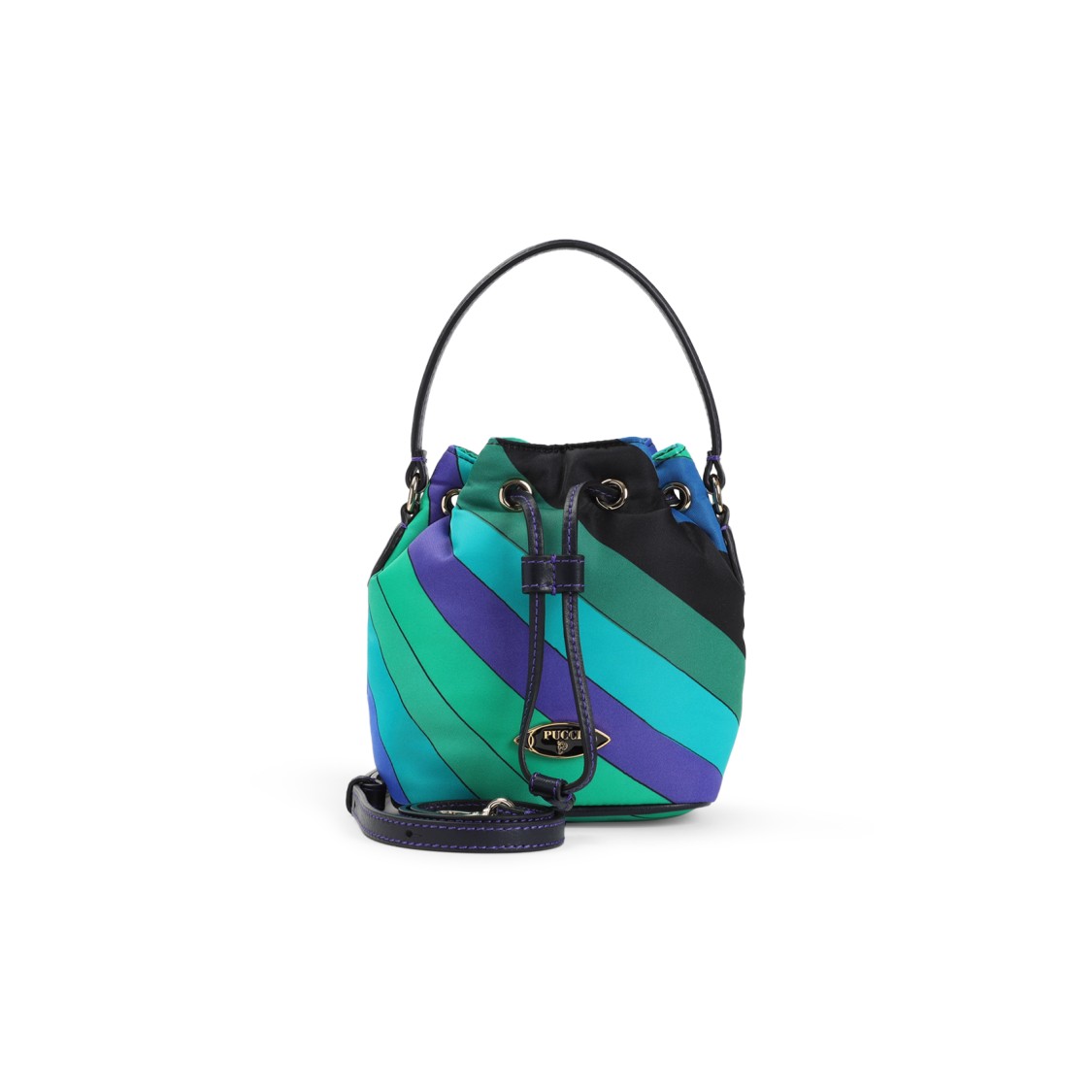 Pucci Diagonal Striped Polyamide Bucket Bag
