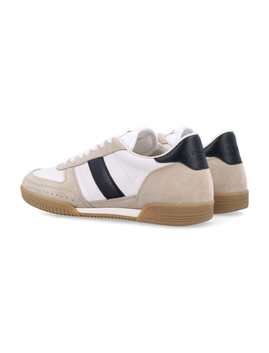 Tom Ford Terence Leather And Suede Sneakers In Neutrals