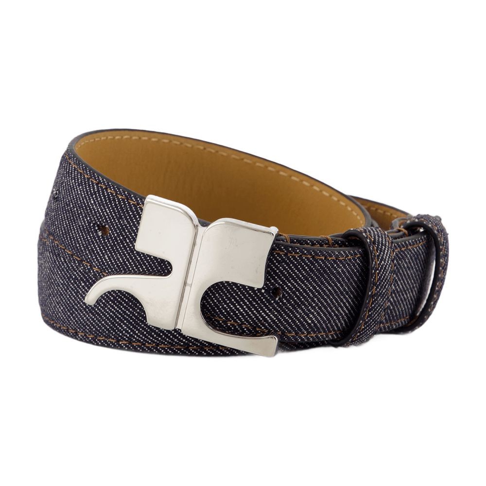 COURRÈGES COURRÈGES TEXTURED COTTON BELT WITH MODERN BUCKLE 