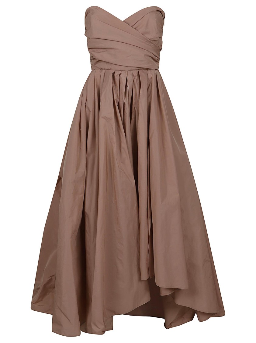 Pinko Strapless Taffeta Dress With Sweetheart Neckline