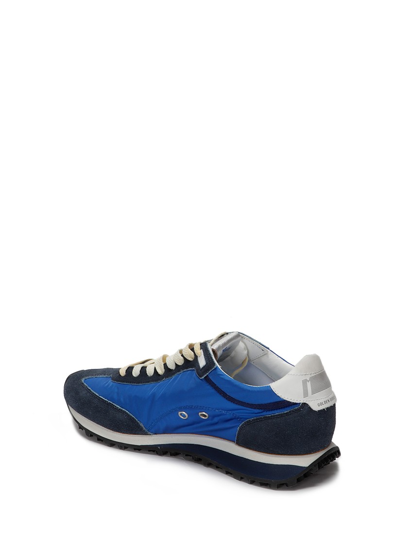 Golden Goose Deluxe Brand Running Marathon Nylon Upper Suede Sneakers In Blue
