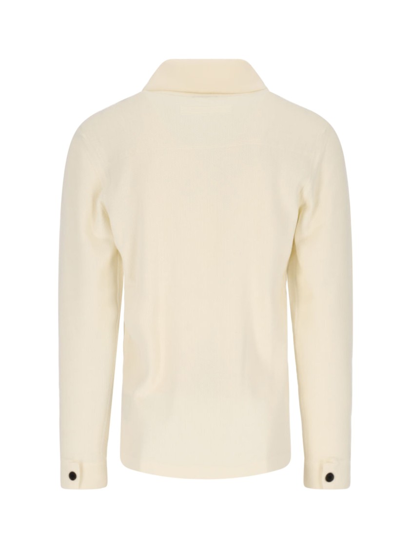 Shop Zegna Knit Shirt - Cream In Neutrals