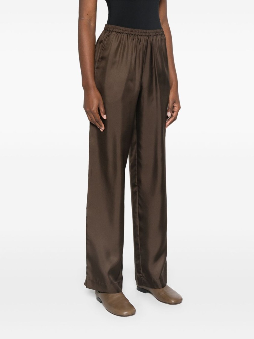 Loulou Studio Alera Straight-leg Trousers In Brown
