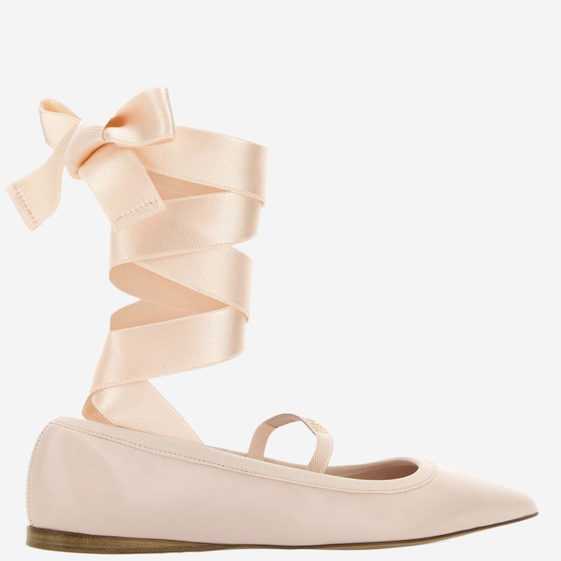 Ferragamo Salvatore Carice Ballet Shoes In Pink Leather