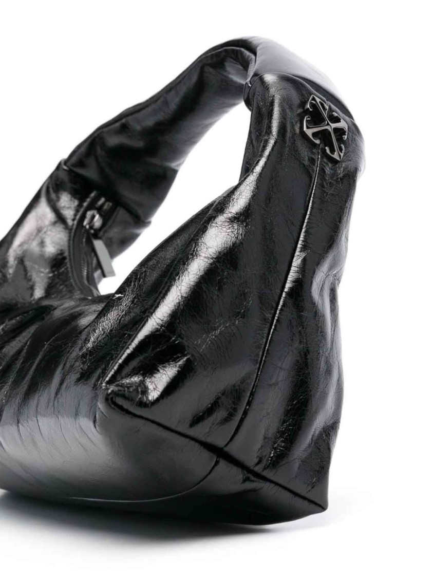 Off-white Arcade Arrow Logo Shoulder Bag In Black