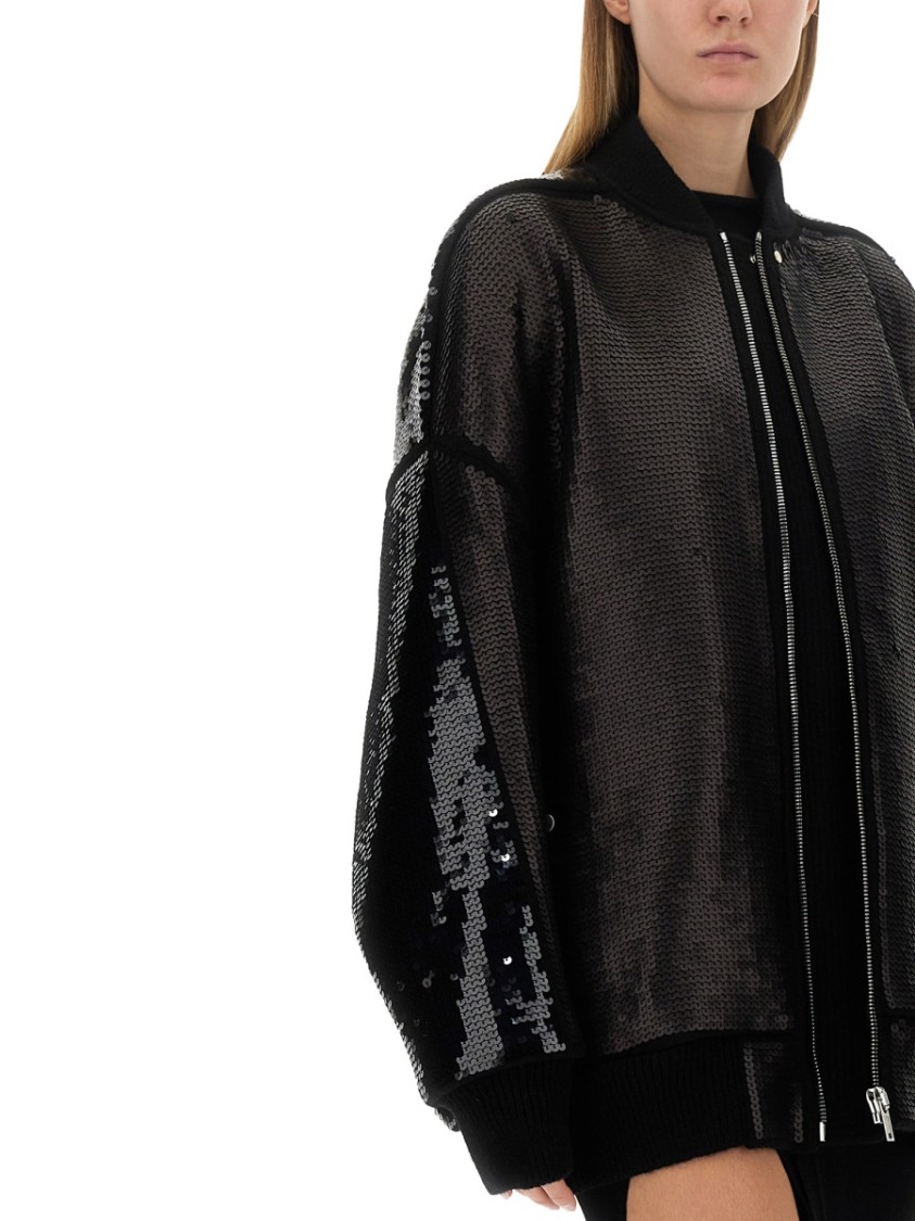 Rick Owens Relaxed Fit Bomber Jacket In Black