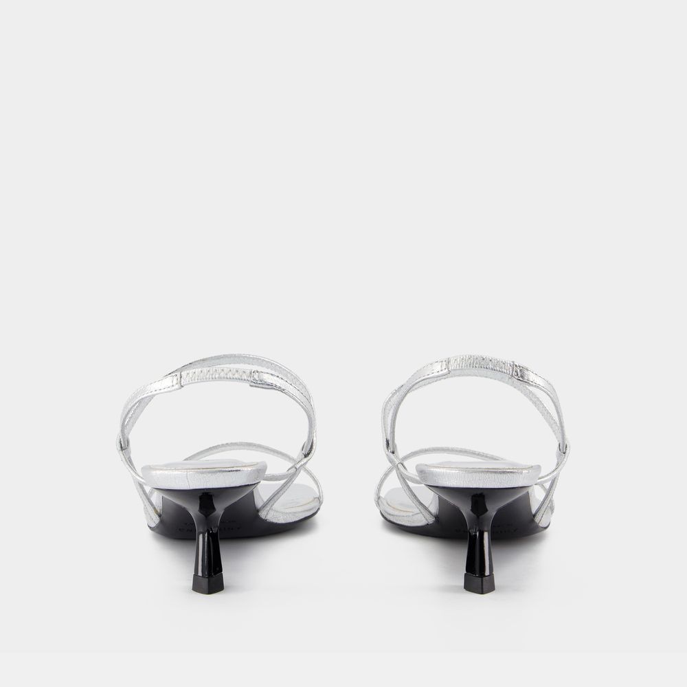 Shop Anine Bing Hilda Pumps - Leather - Silver In White