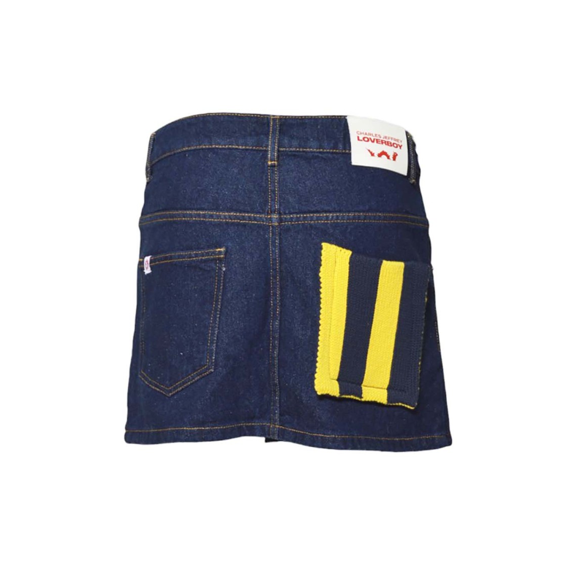 Charles Jeffrey Loverboy Mini Skirt In Blue Denim In Blue