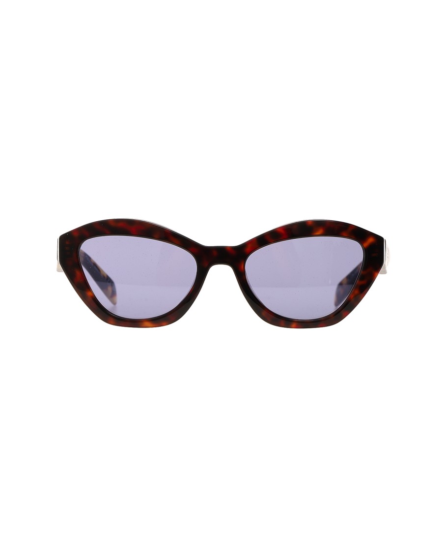 Prada Acetate Cat-eye Sunglasses With Logo-embellished Temples