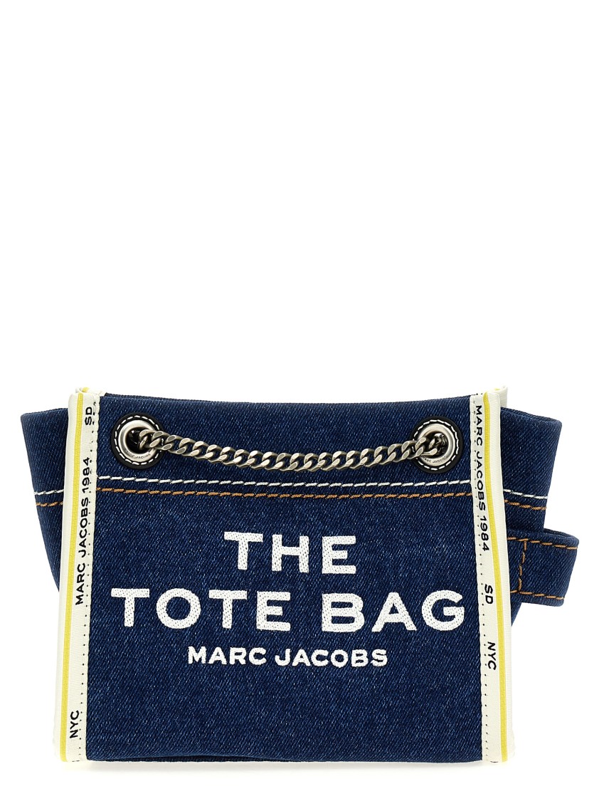 Marc Jacobs Women 'the Denim Chain Crossbody Tote' Crossbody Bag In Blue