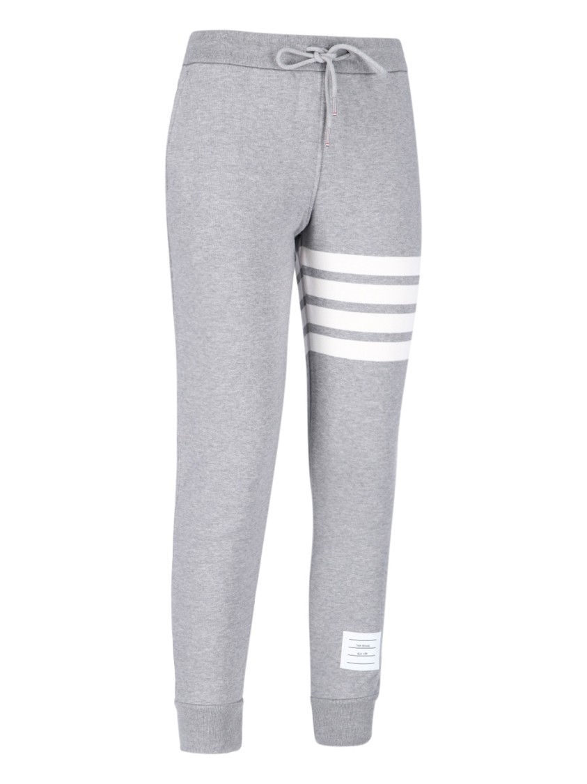 Thom Browne Four Stripes Track Pants In Gray