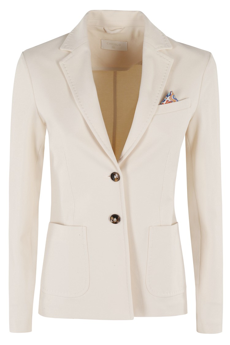Shop Circolo 1901 Linear Piquet Jacket In Neutrals