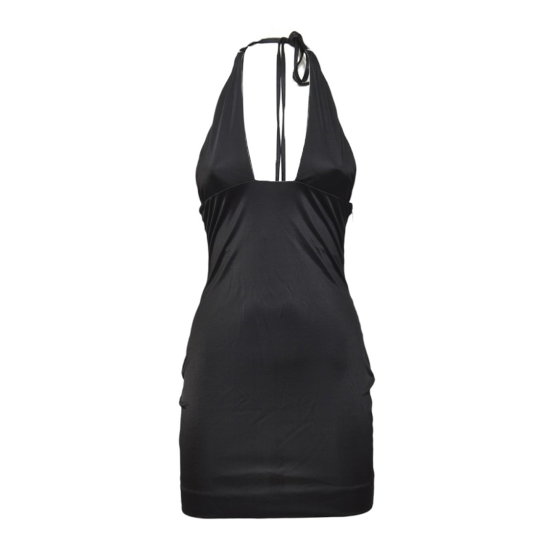 Dsquared2 Black Viscose Jersey Dress With Neckline In Black