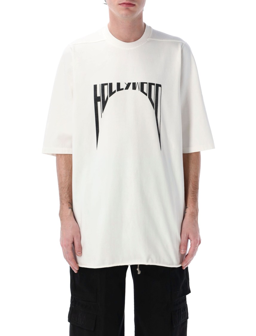 Rick Owens Drkshdw Drkshdw By Rick Owens Oversized Cotton T-shirt With Hollywood Print