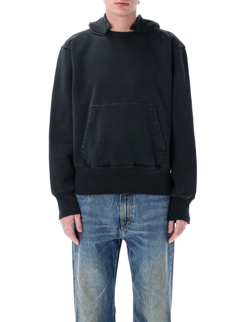 Our Legacy Relic Cropped Distressed Cotton-jersey Hoodie