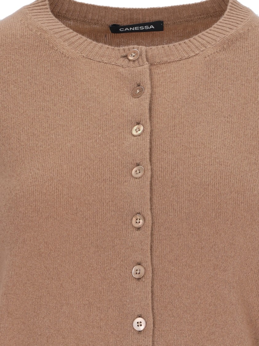 Canessa Cashmere Twinset" Brown Cardigan