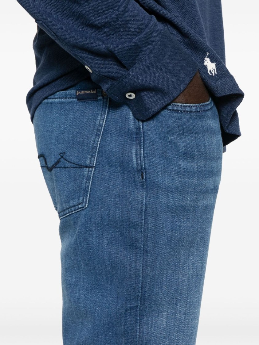 Shop 7 For All Mankind Classic Indigo Blue Denim Jeans