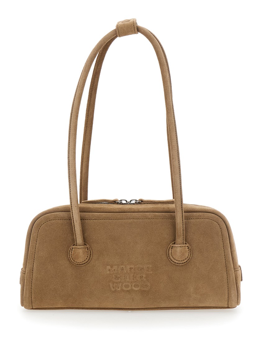Margesherwood Soft Textured Baguette Bag With Elongated Silhouette In Brown