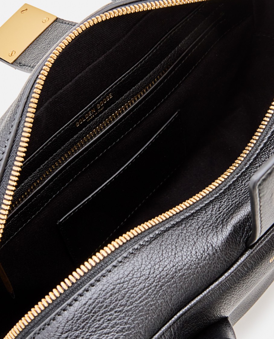 Golden Goose Vita Leather Handbag In Black