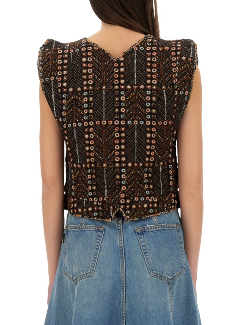 Shop Isabel Marant Étoile "cerza" Short Cardigan In Multicolor