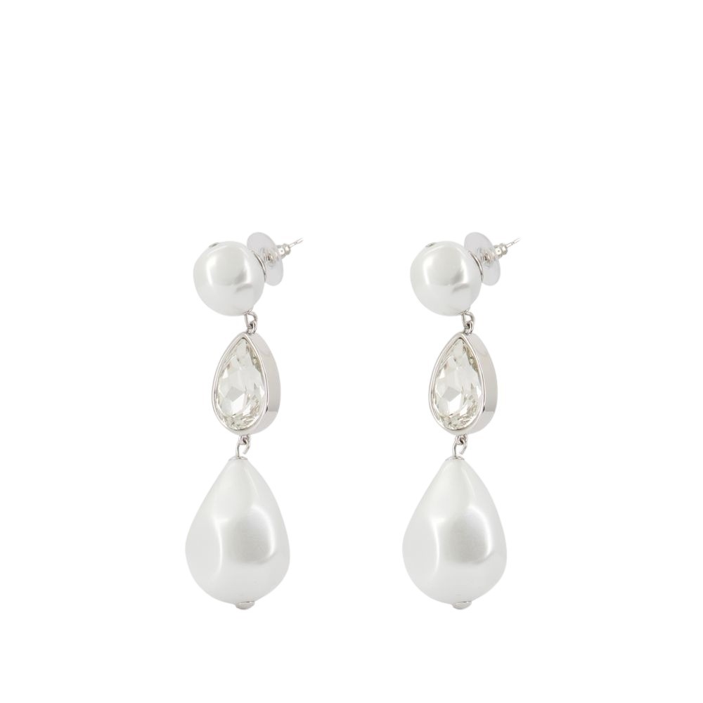 Self-portrait Crystal Droplet Earrings In Not Applicable