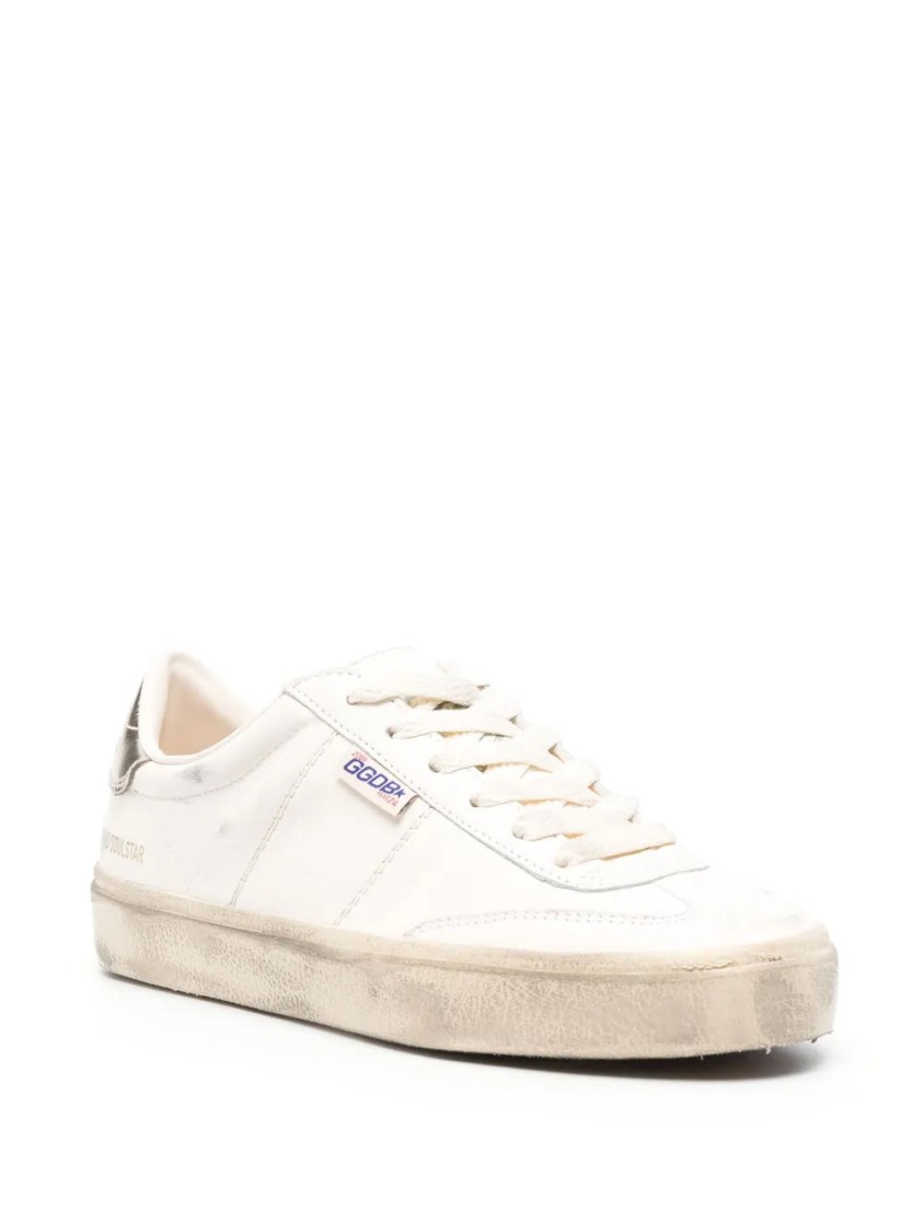 Golden Goose Soul-star Sneakers With Metallic Accent In Neutral