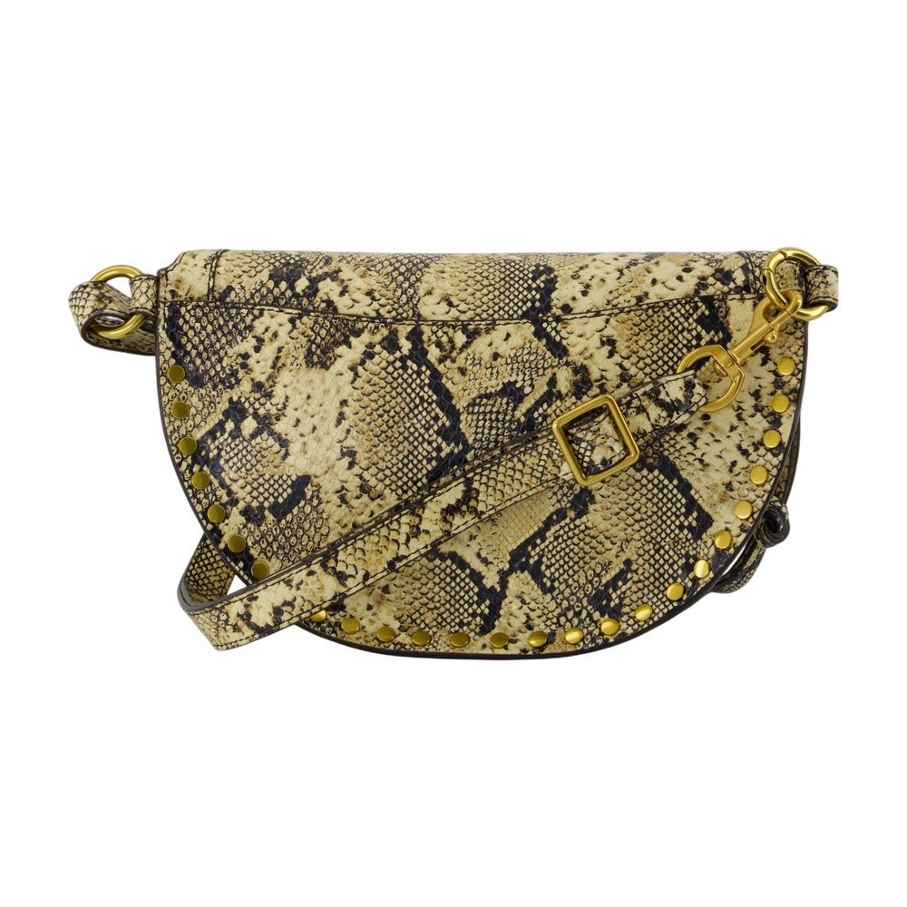Isabel Marant Snake-pattern Belt Bag In Green