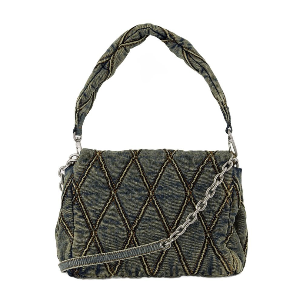 Diesel Charm D Medium Shoulder Bag - Cotton - Blue In Blue