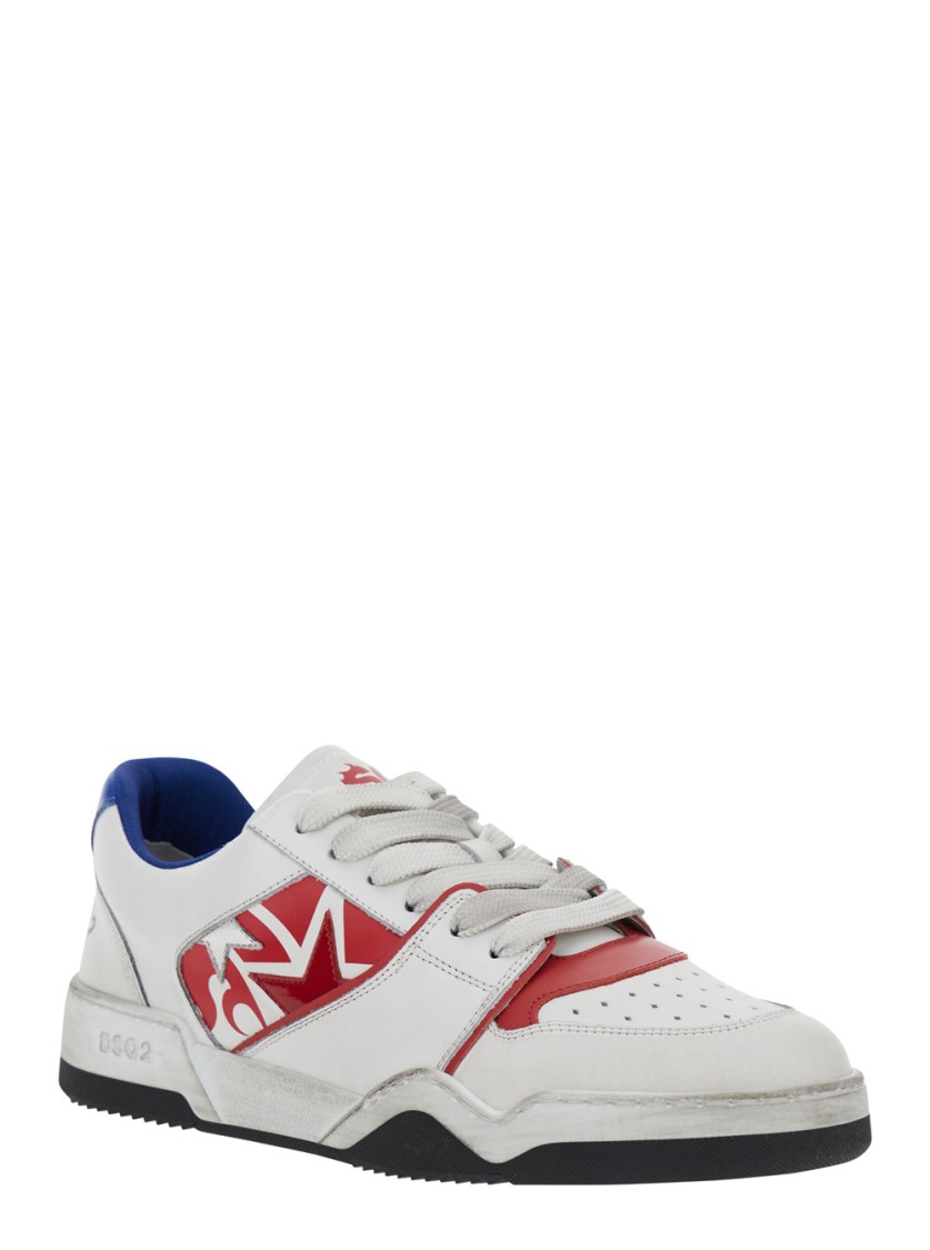 Shop Dsquared2 White Sneakers With Distressed Effect