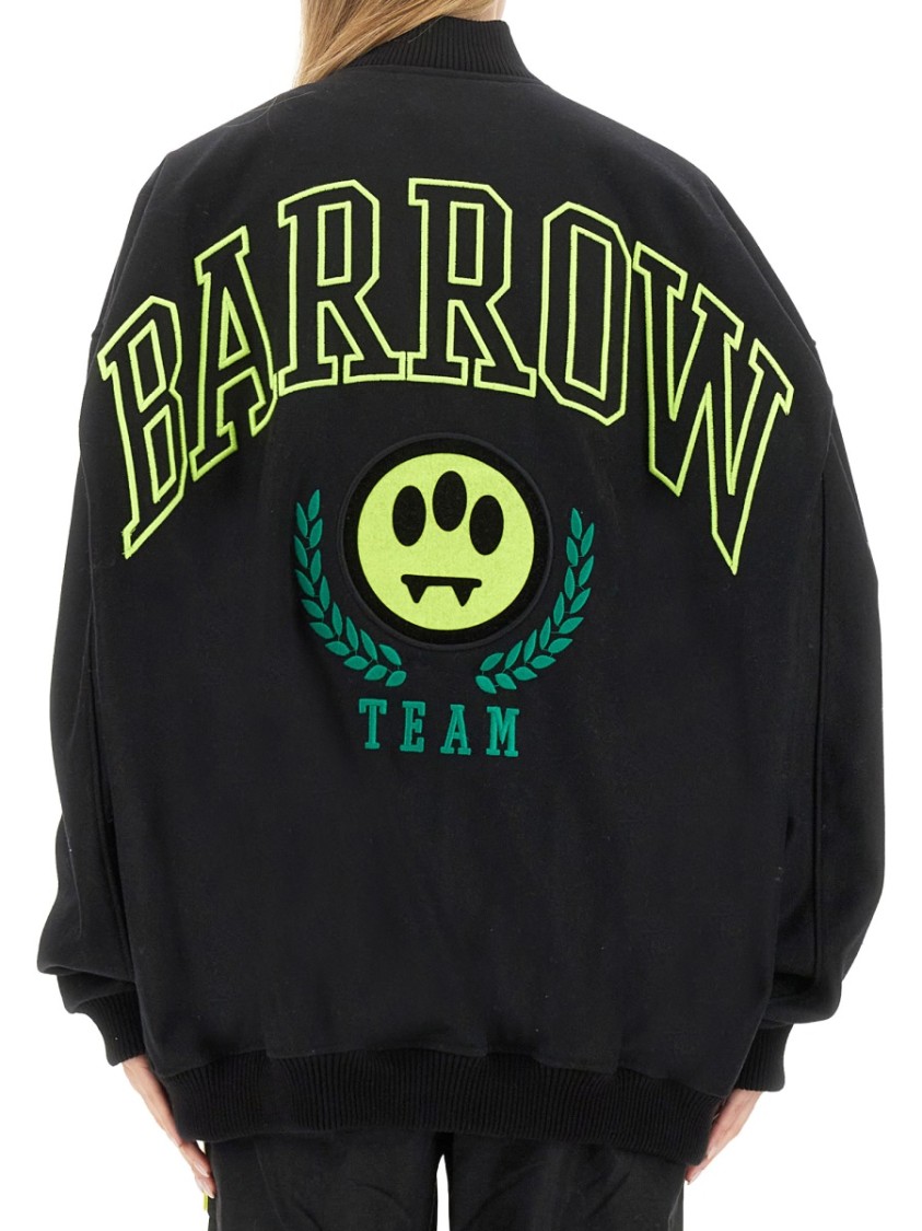 Shop Barrow Playful Graphic Oversized Jacket