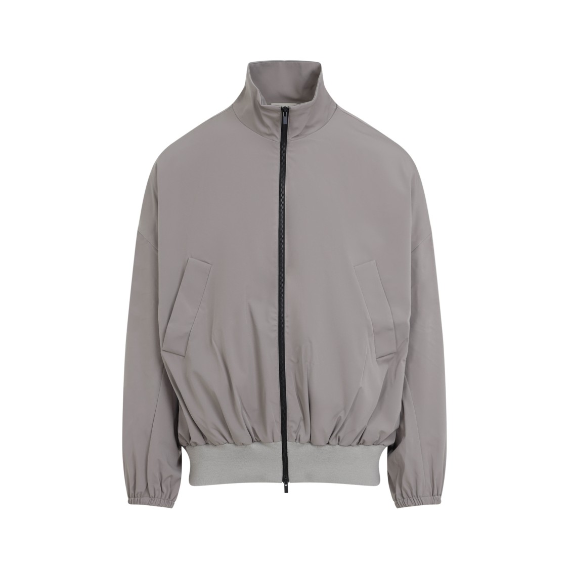Fear Of God High Neck Track Jacket With Balloon Sleeves In Grey