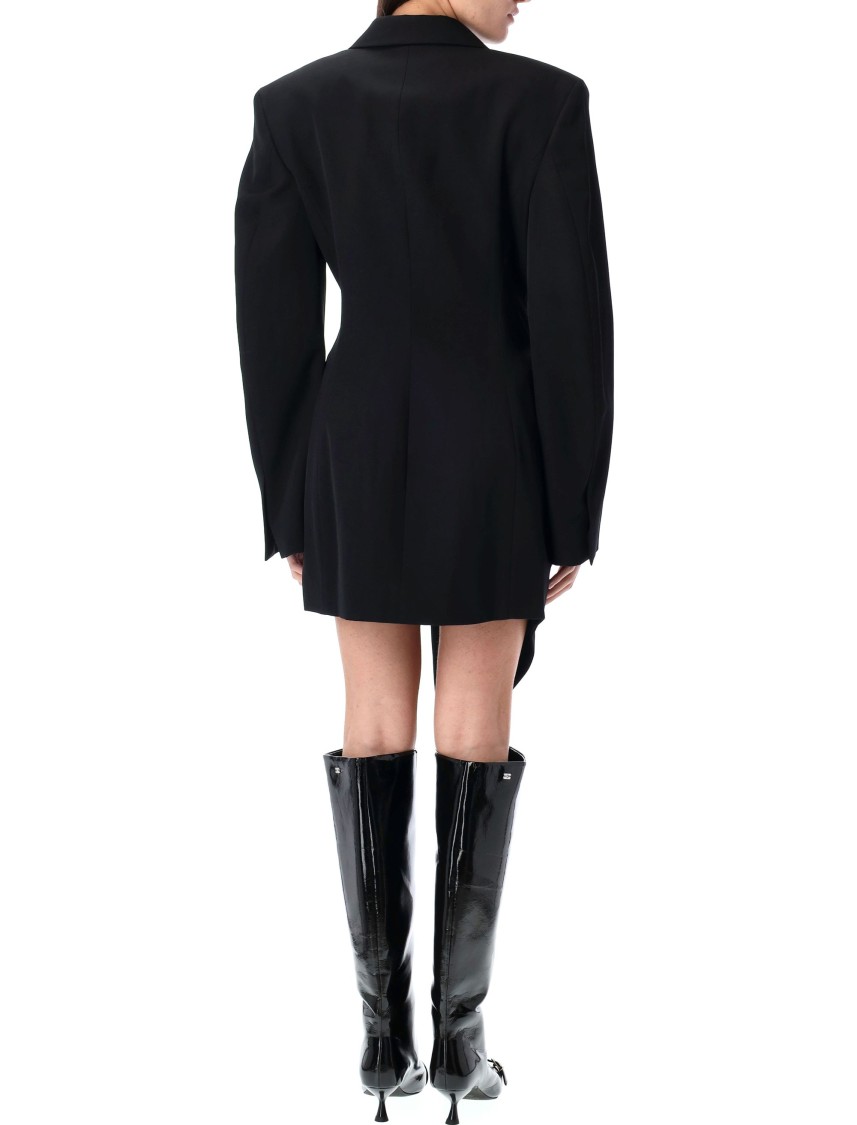 Alexander Wang Asymmetric Blazer Minidress With Tailored Silhouette In Black