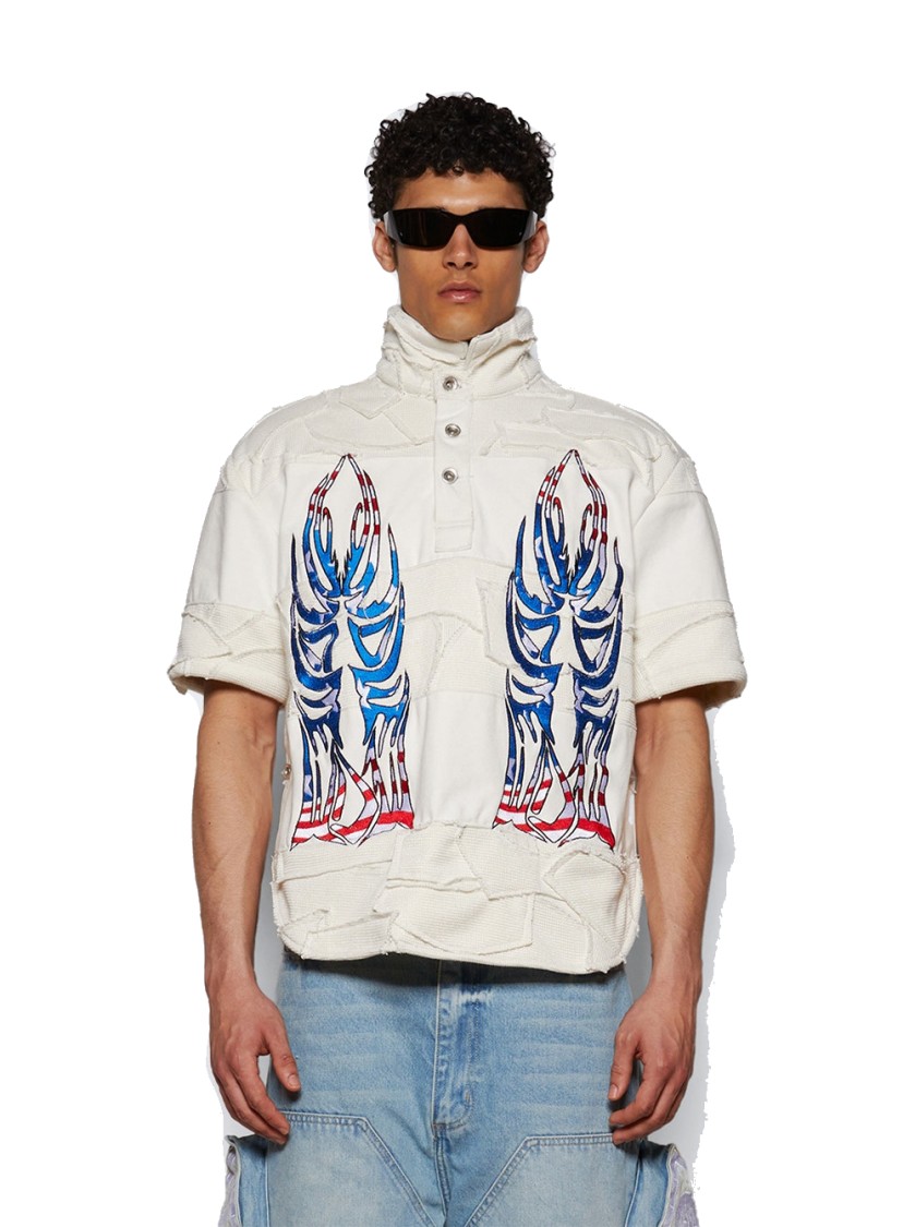Who Decides War Off-white Winged Glory Polo In Neutrals