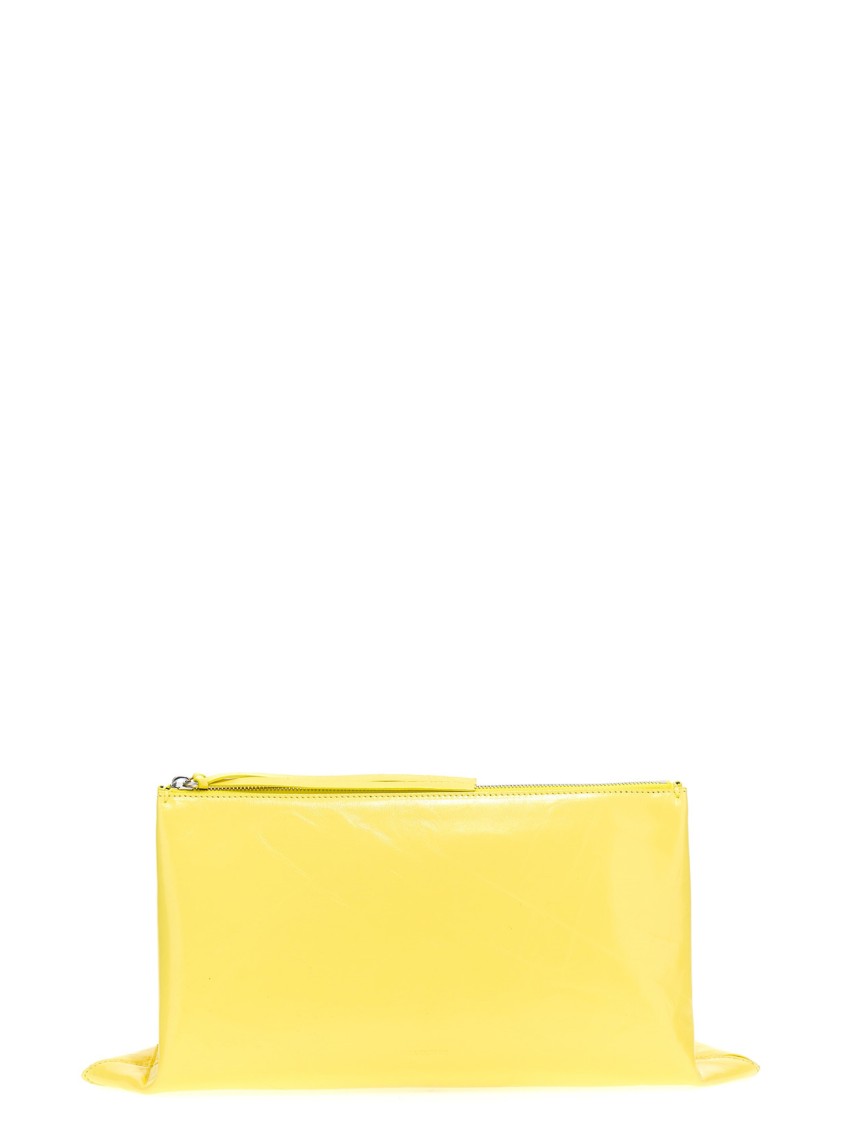 Jil Sander 'impero' Media' Clutch In Yellow