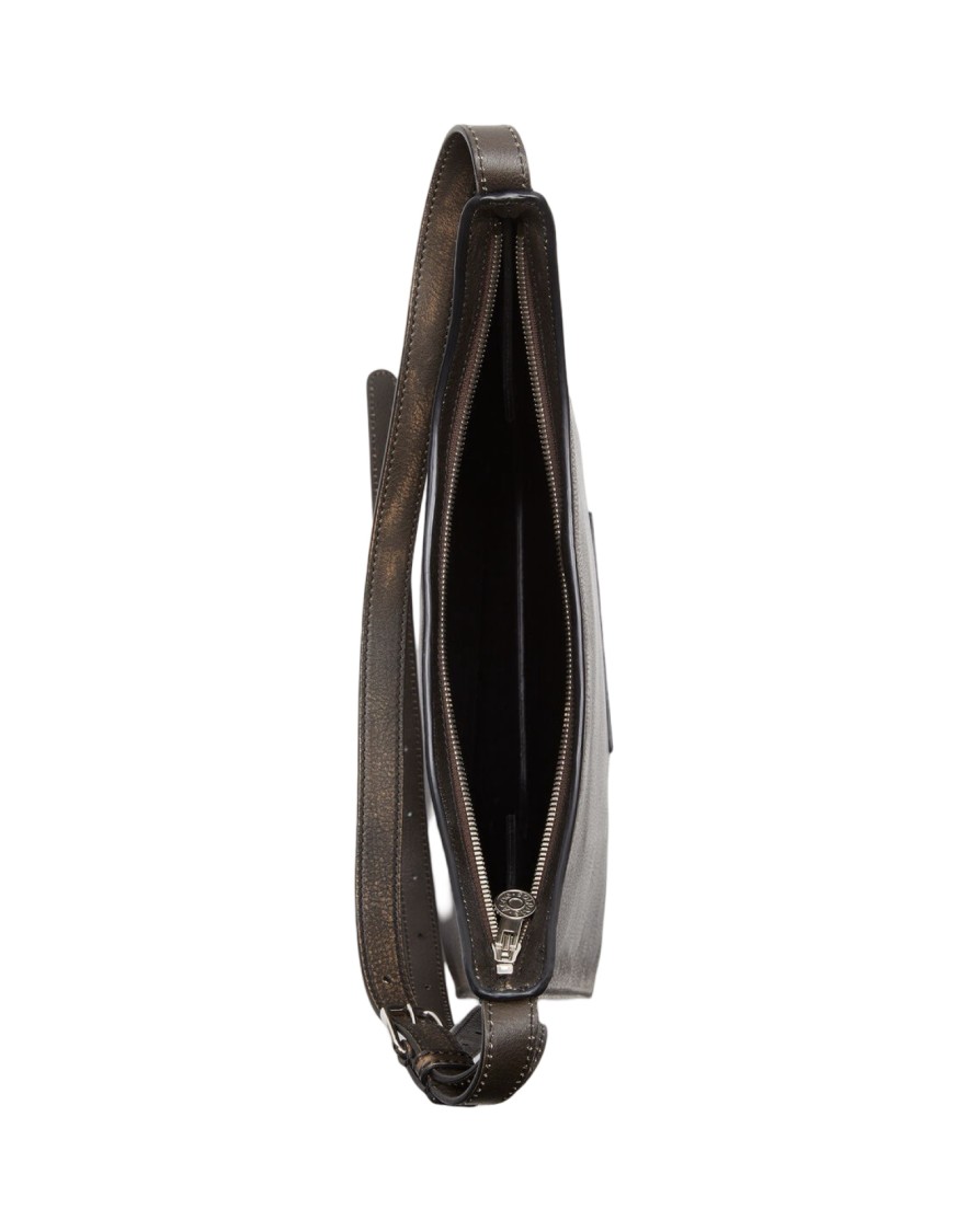 Acne Studios Vintage Brown Leather Shoulder Bag In Brown