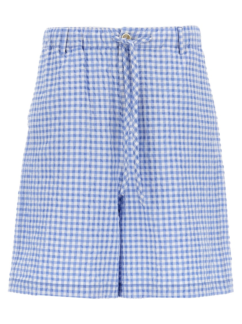 Marni Vichy Bermuda Shorts Bermuda And Short Light Blue In Blue