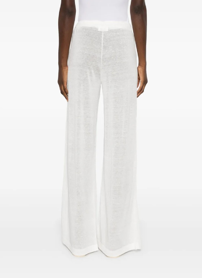 P.a.r.o.s.h . Wide-leg Pants With High Waist In White