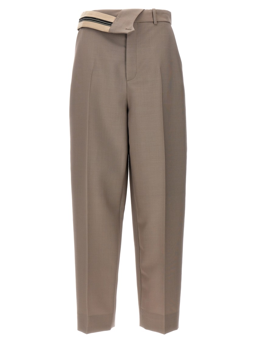 Fendi Carrot Fit Pants In Brown