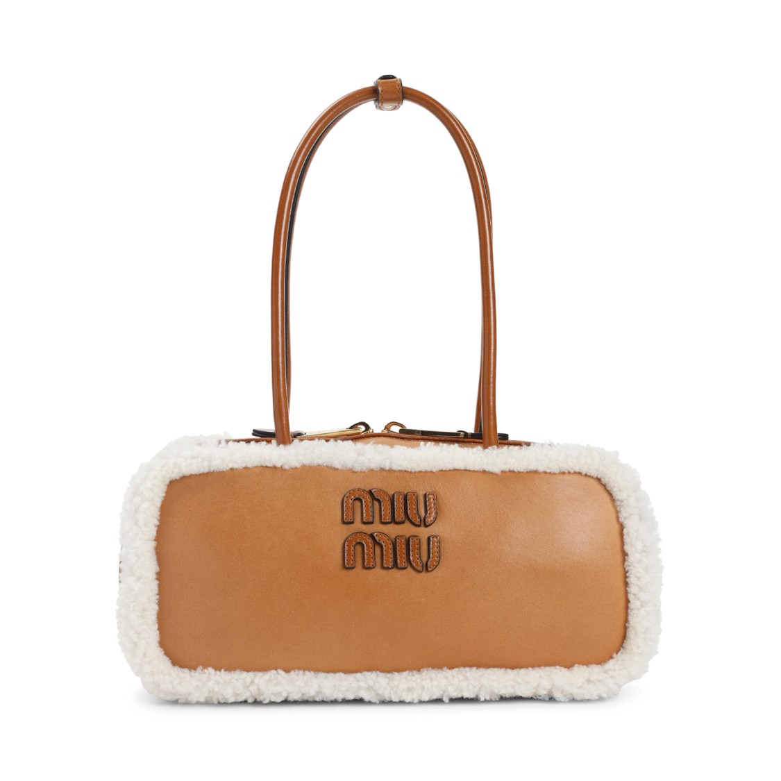 Miu Miu Shoulder Bag In Luxe Calf Leather In Brown