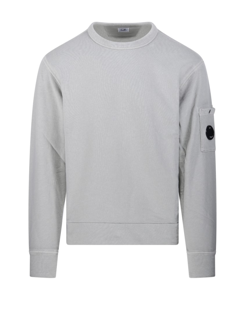 C.p. Company Diagonal Raised Fleece Sweatshirt In Blue