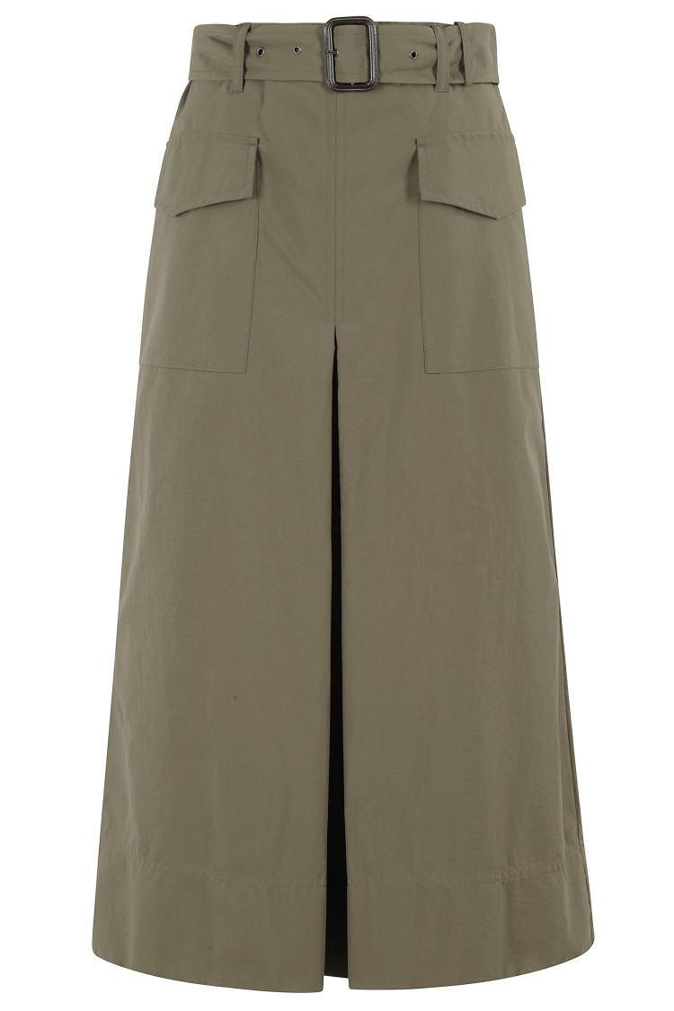 Aspesi Meari High-waisted Skirt In Green