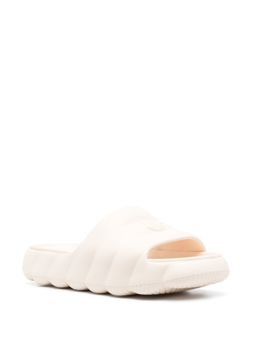Moncler Modern White Sandals With Cushioned Strap In Neutral