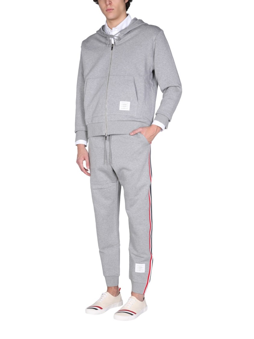 Thom Browne Gray Classic 4-bar Jersey Loopback Sweatpants