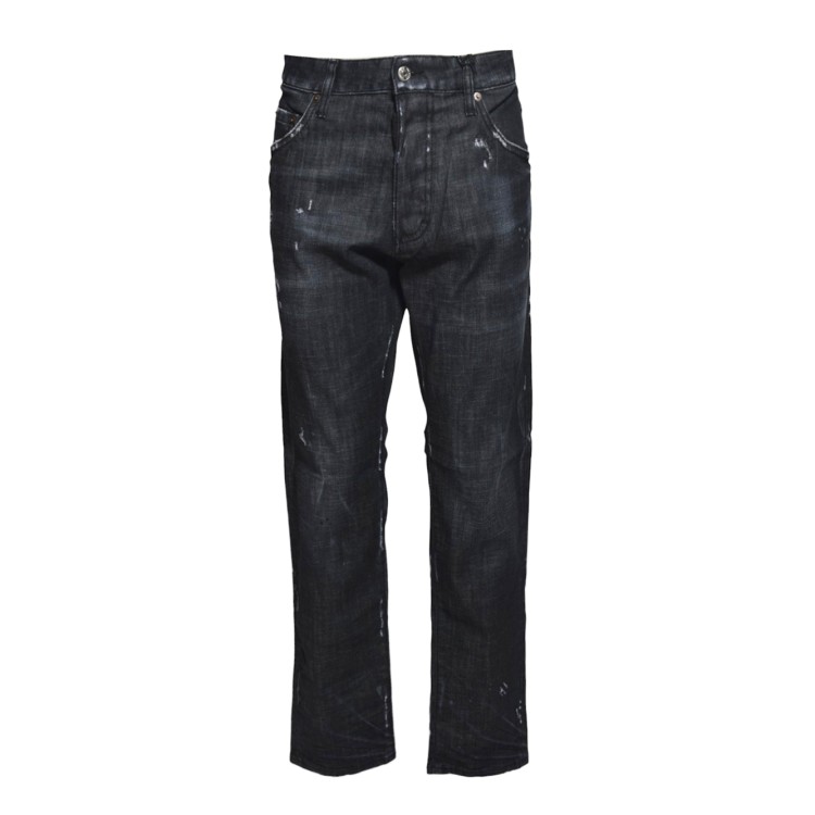 デニム・ジーパン Dsquared2 Black Cotton Slimmed Dan Skinny Jeans eb5390ef2cef41f095767c5b63cba2