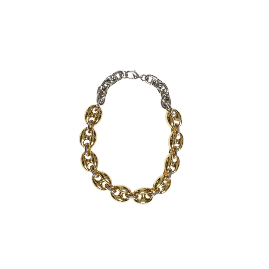 Rabanne Chunky Choker Necklace In Polished Aluminum