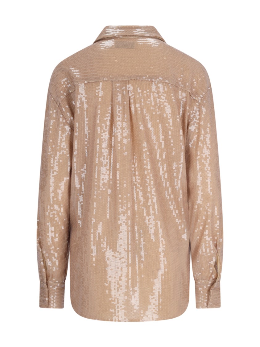 Giuseppe Di Morabito Sequin Embellished Long Sleeve Top With Chest Pocket