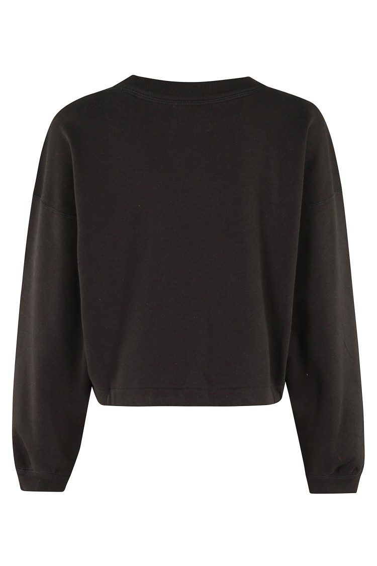 Isabel Marant Étoile Marant Etoile Margo Logo Cotton Crewneck Sweatshirt In Black